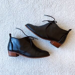 Kelsi Dagger Lace up Leather Booties